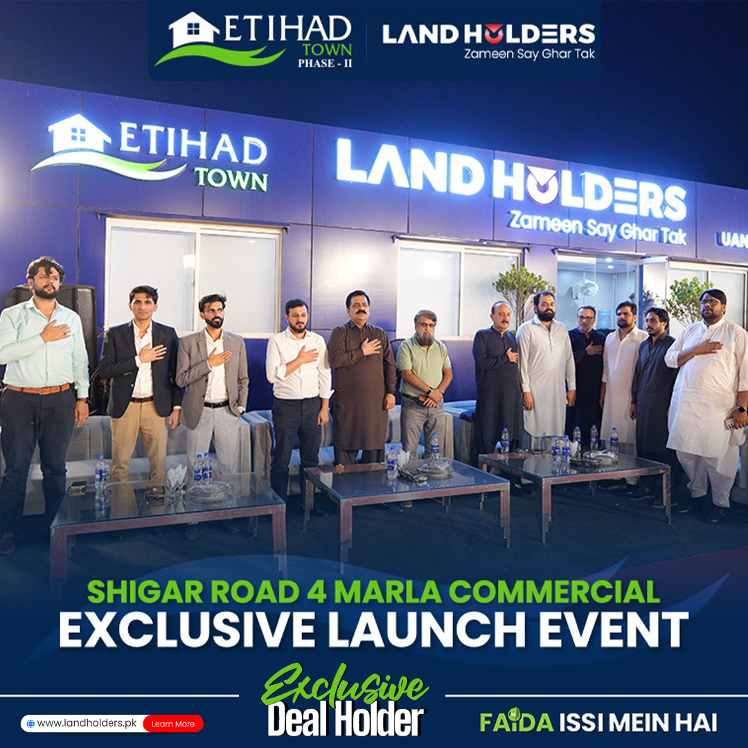 Etihad Town commercial plots launch Land Holders